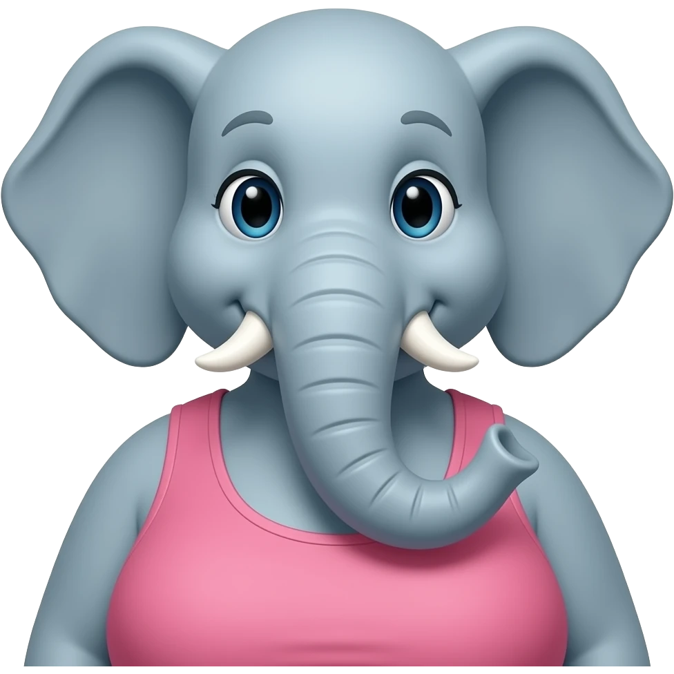 Humana gorda vestida de elefante emoji