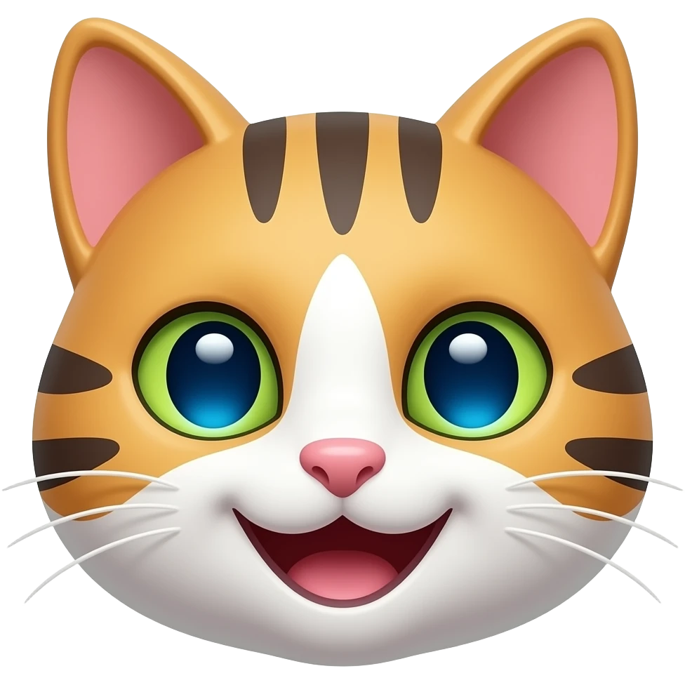 Twarz szczęśliwa kot emoji
