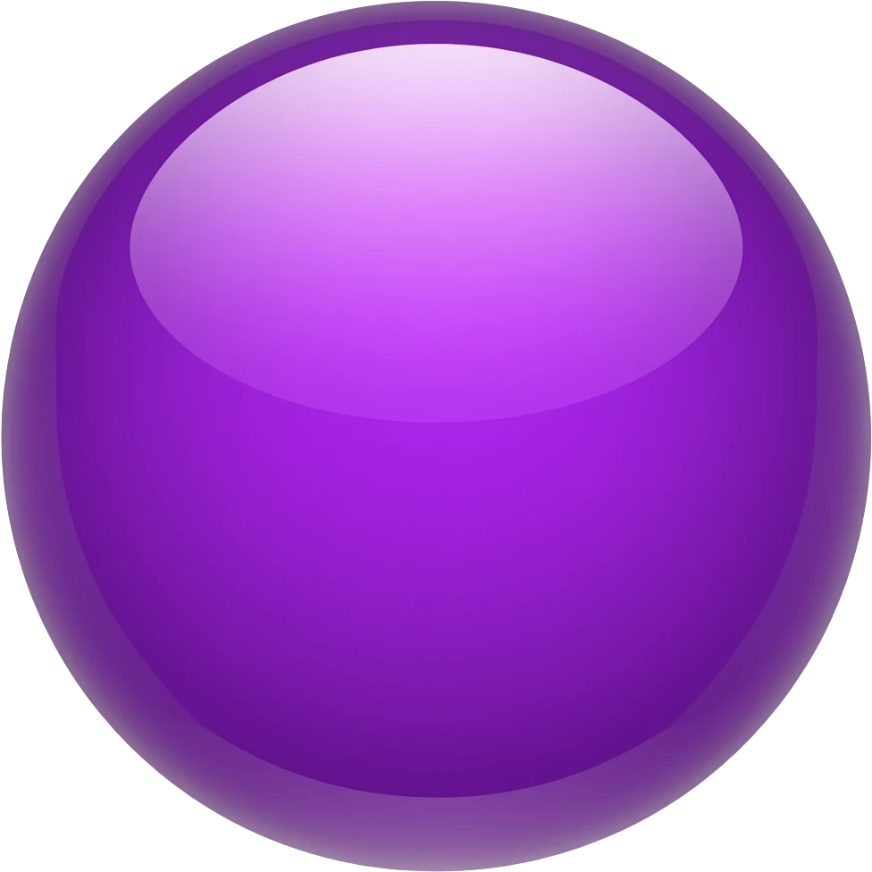 bright purple shiny glossy sphere with edges emoji