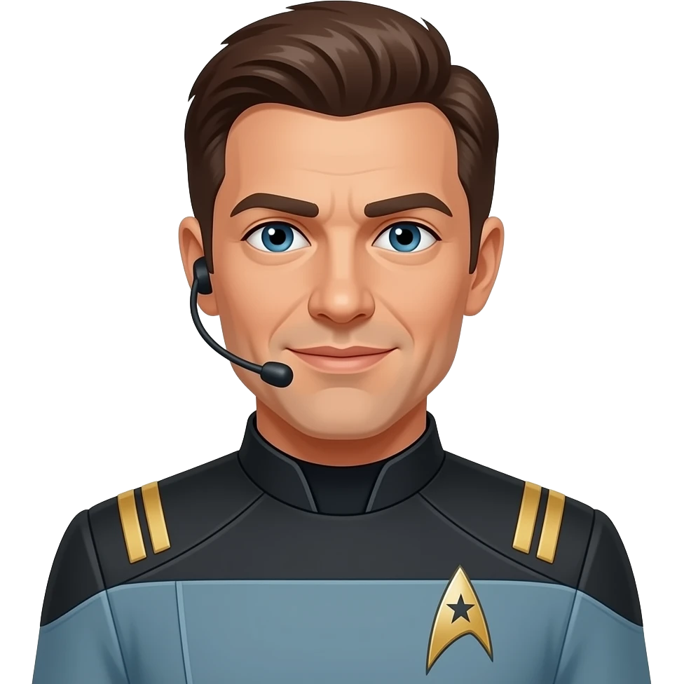 I want a Star Trek emoji using my likeness. Communications officer. emoji