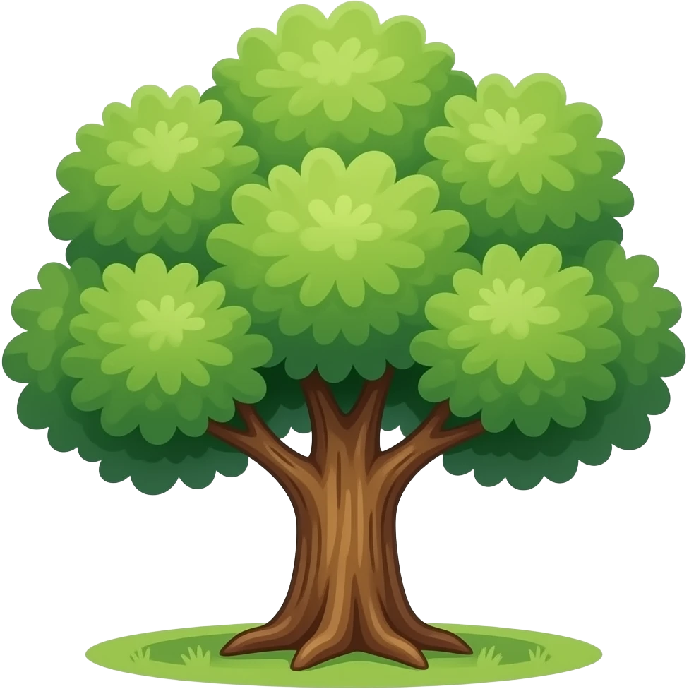 kid drawing a tree emoji