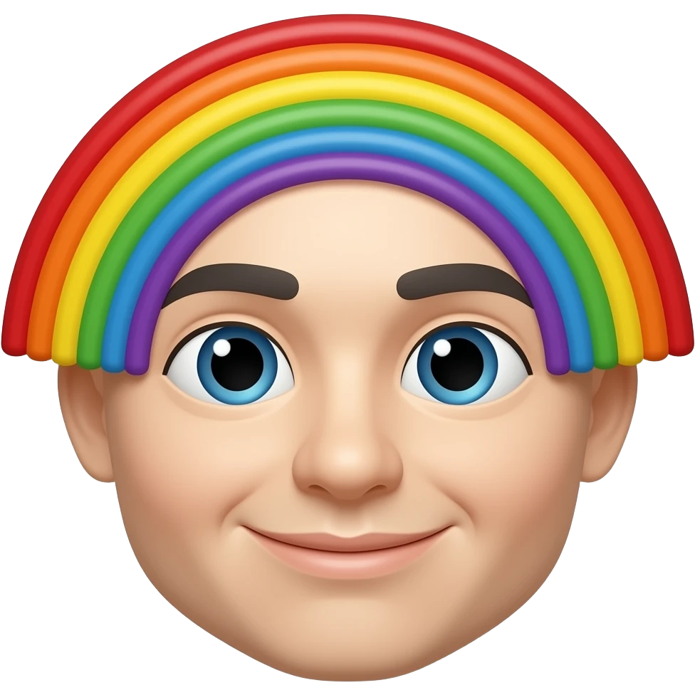 Rainbow face emoji