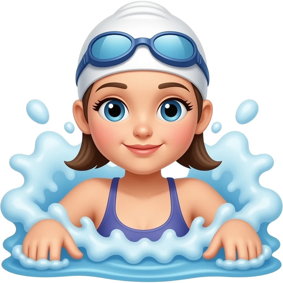 girl swimmer 13th birthday sign emoji