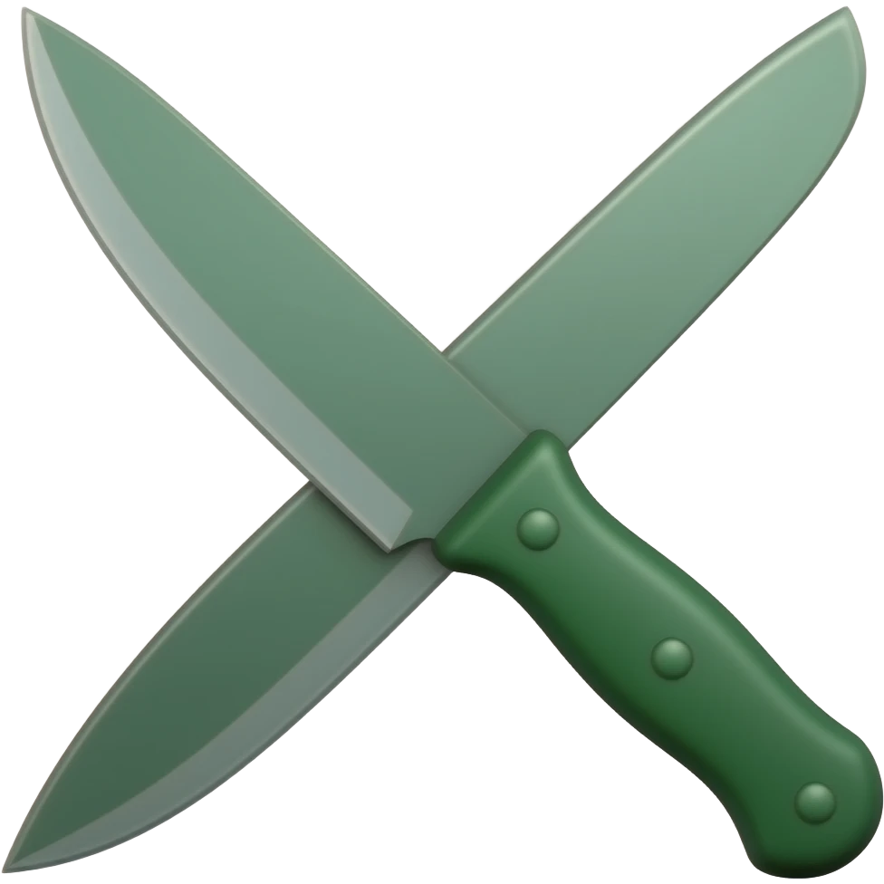 single dark green knife emoji