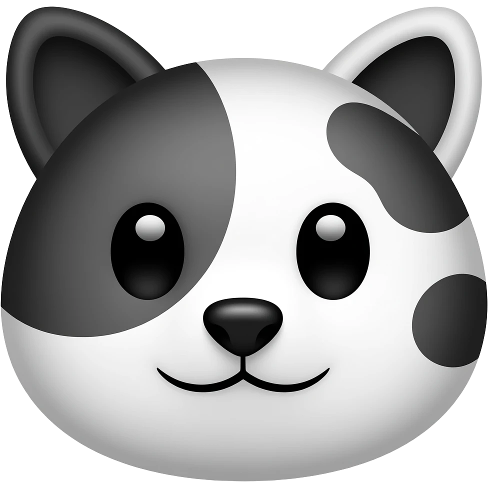 Сделай его векторно простым и чб emoji