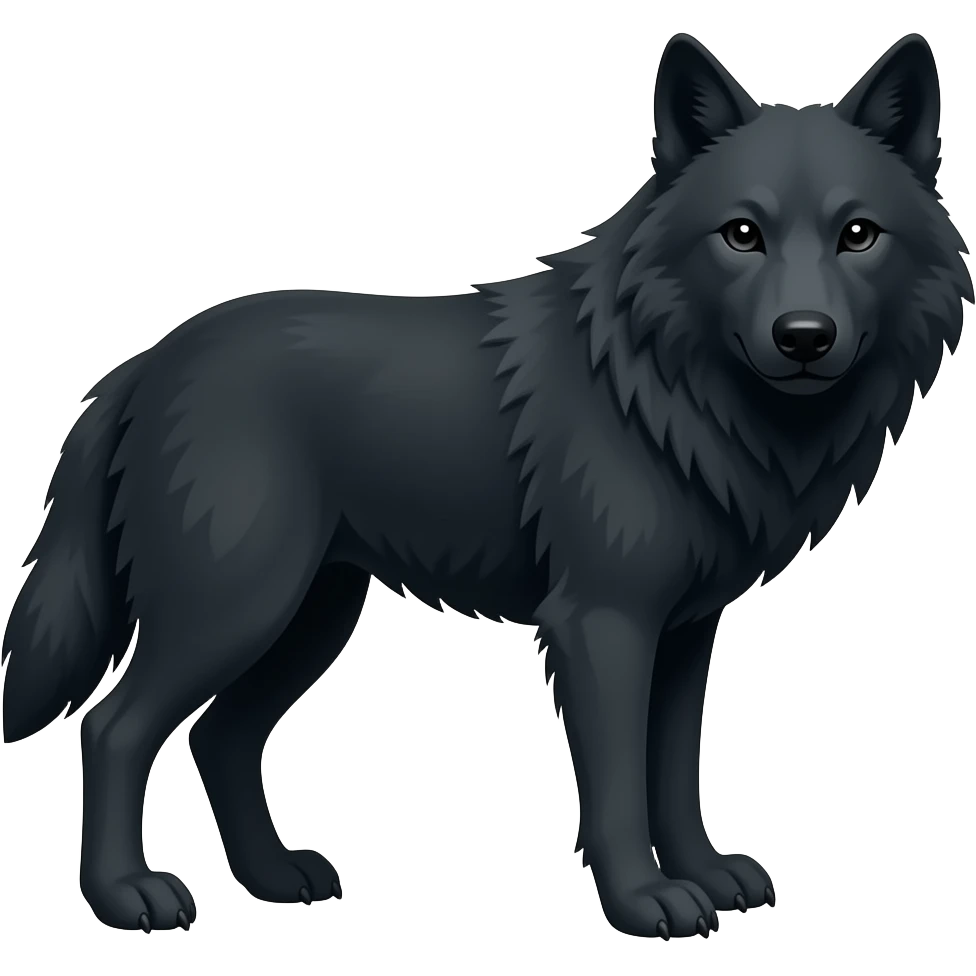 Black wolf emoji