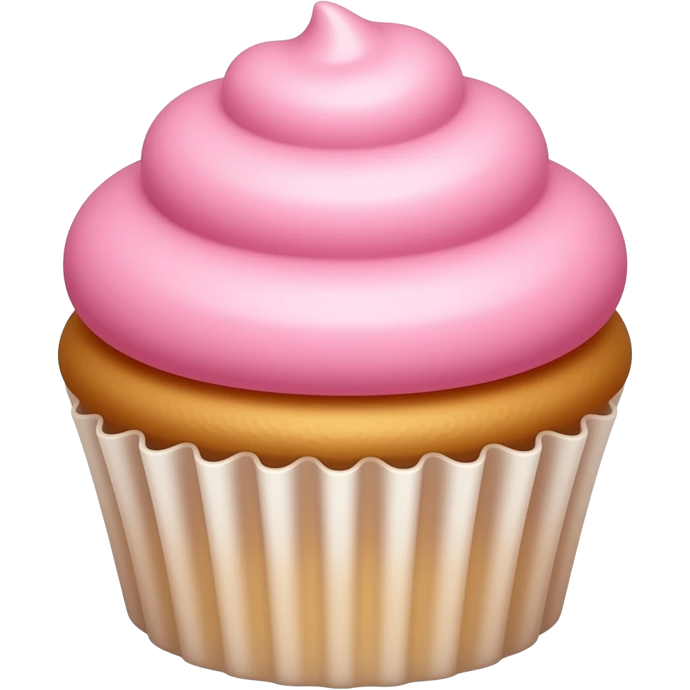 Cupcake with pink icing emoji