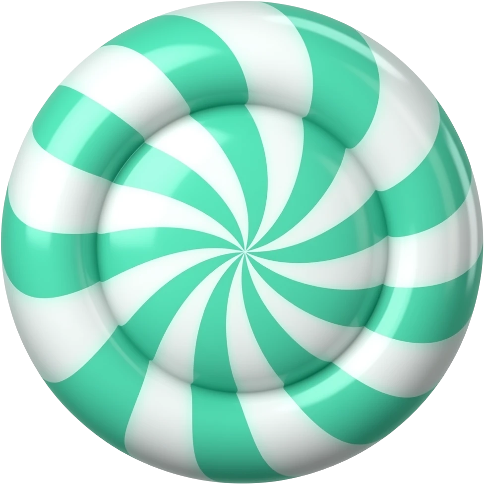 3D peppermint candy emoji
