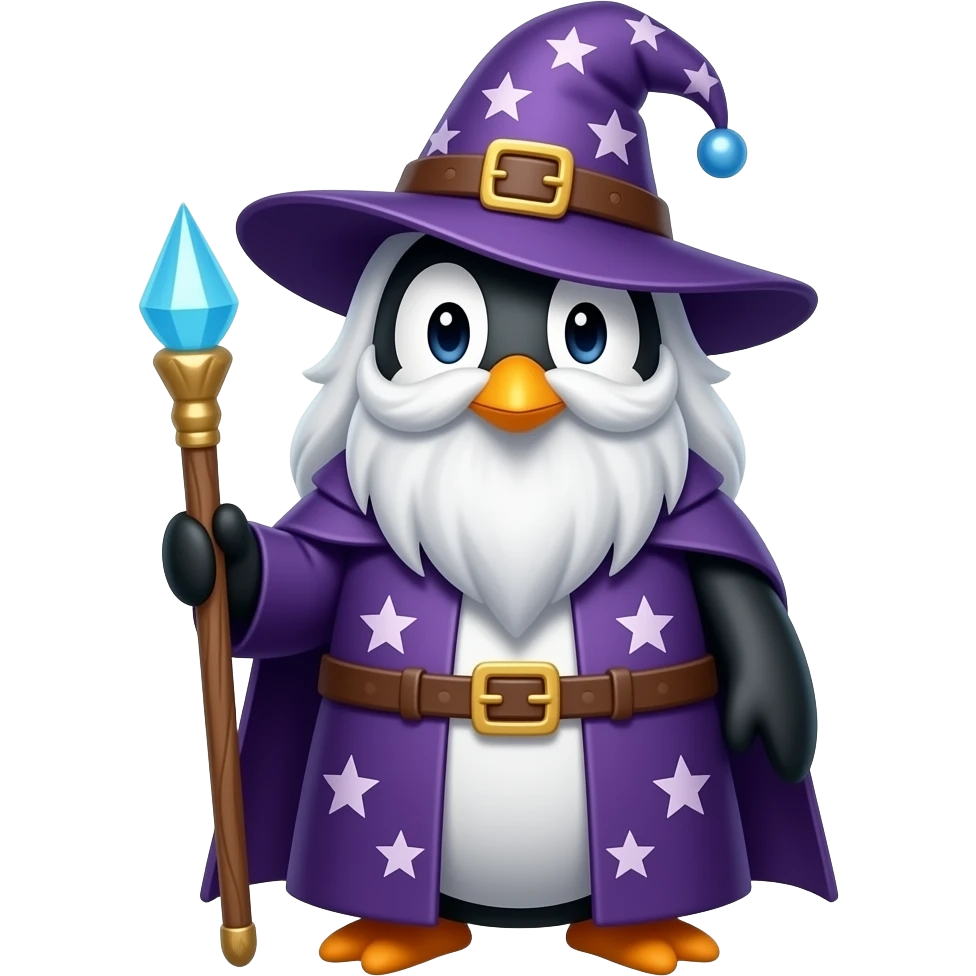 Penguin Wizard emoji