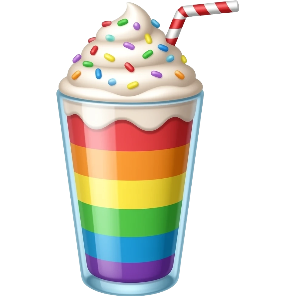 RAINBOW MILKSHAKE emoji