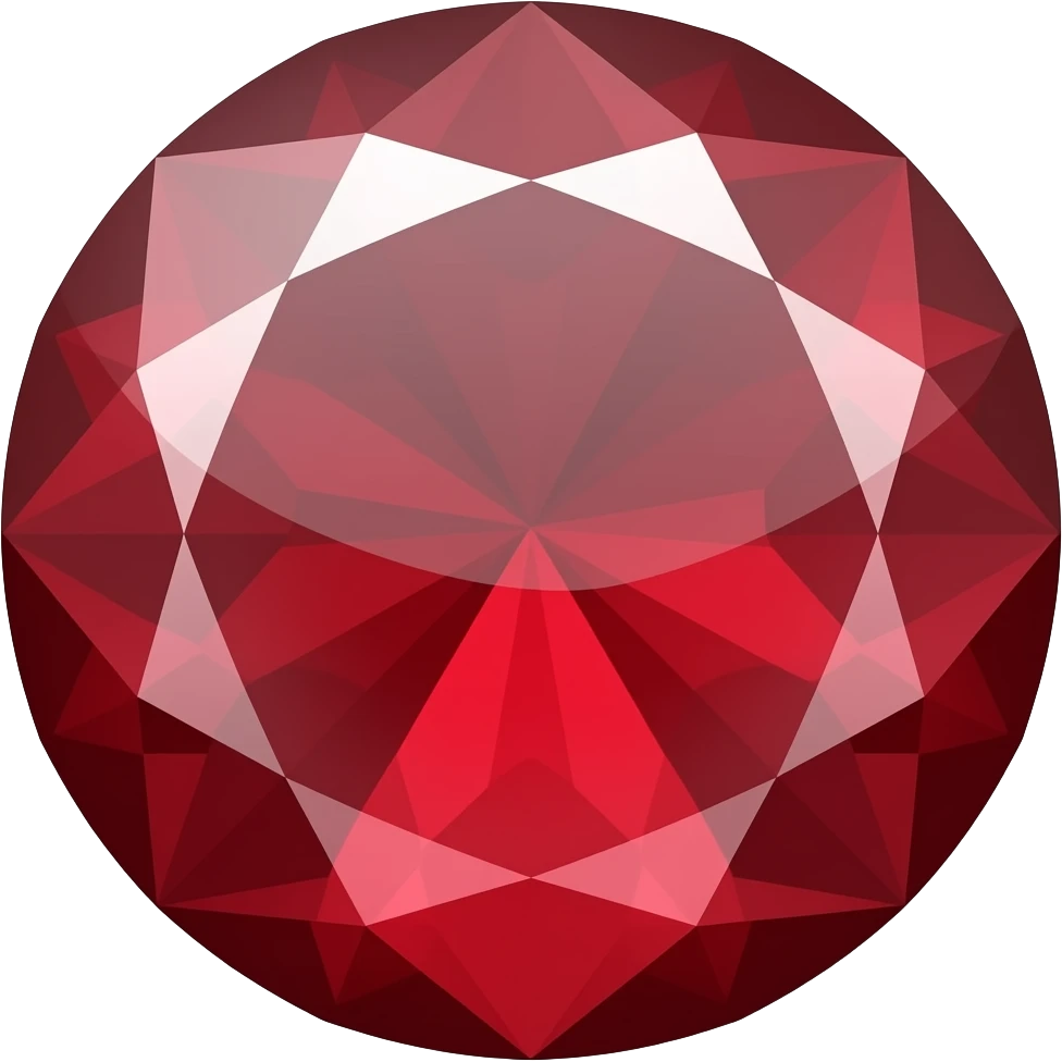 red gem stone emoji