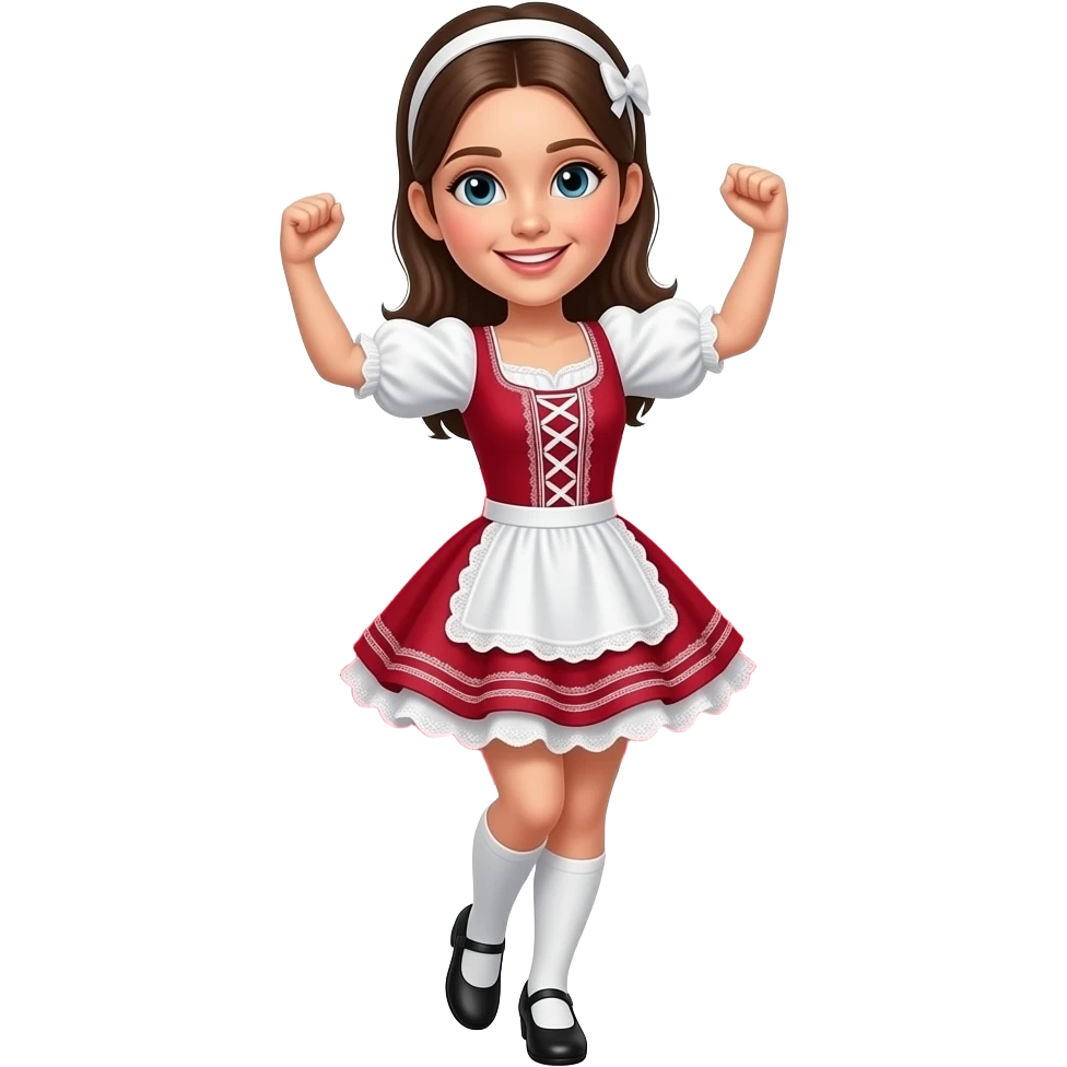 폴란드 국기를 배경으로 한 폴카 emoji