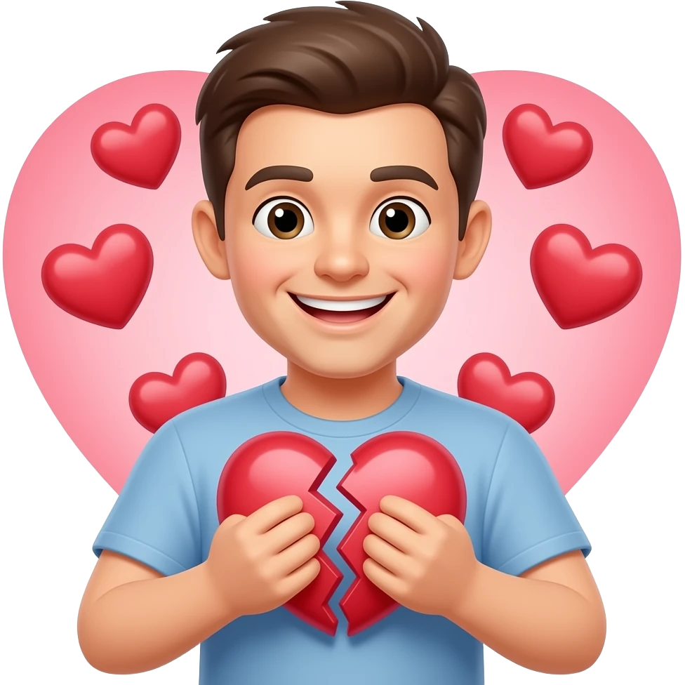 ek smily emoji ho jo smile karte karte heart break karde emoji