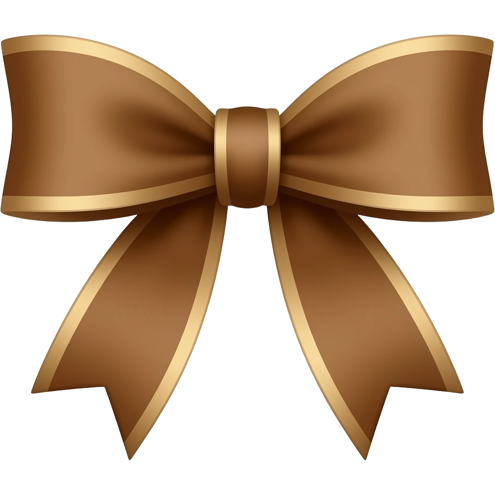 Marron bow emoji