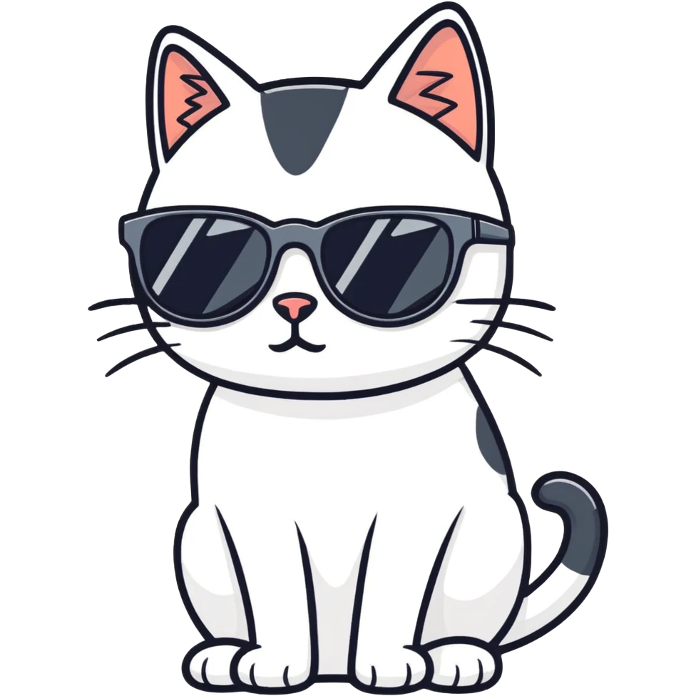 Cat with sunglasses emoji
