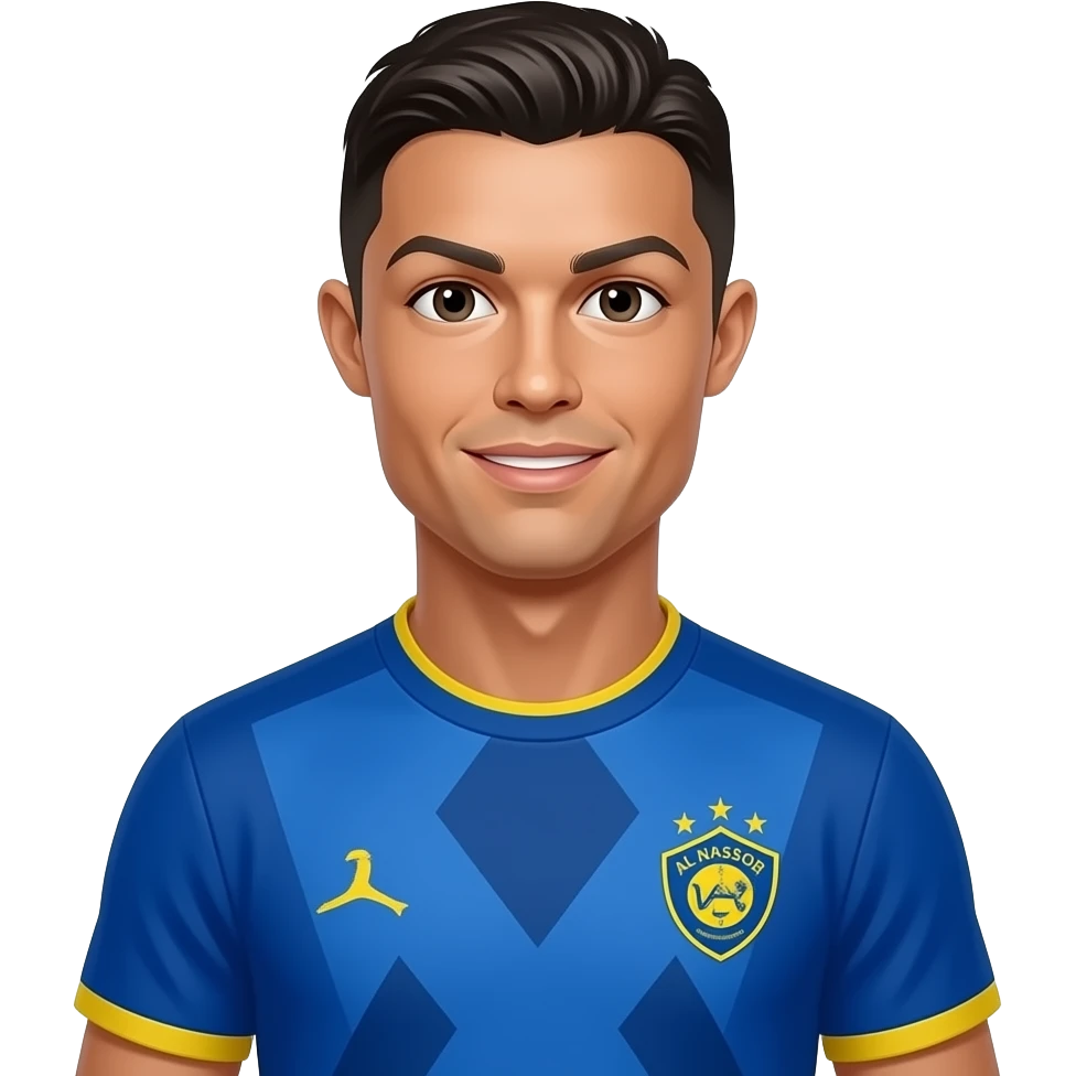 Ronaldo wearing Al nassr club tshirt emoji