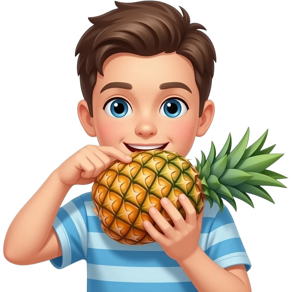 White boy eat pineapple emoji
