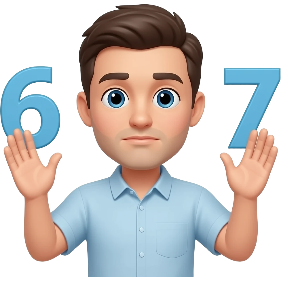 🤷+6️⃣+7️⃣ emoji