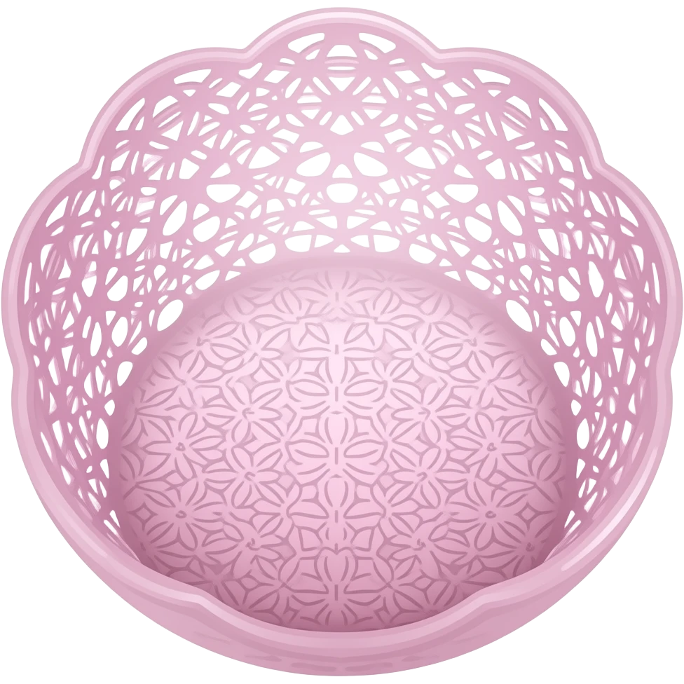 light pink lacy bowl emoji