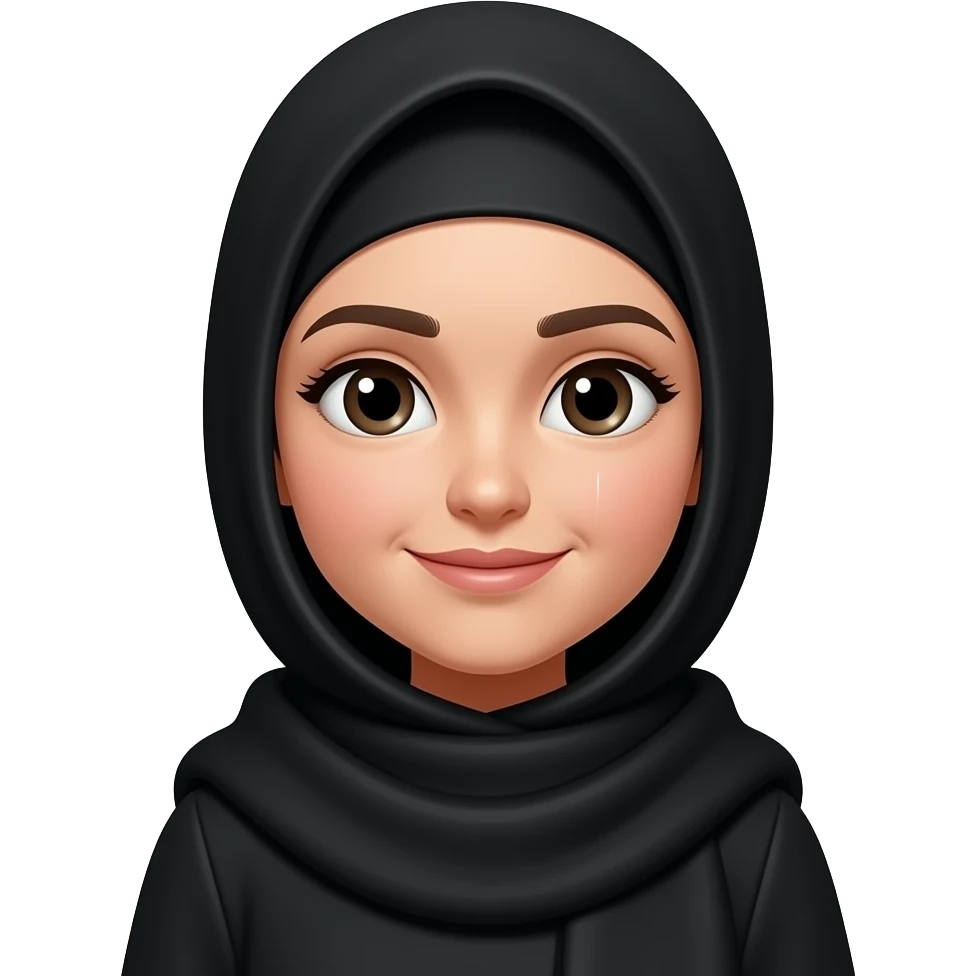 1_فتاة محجبة حجاب اسود emoji