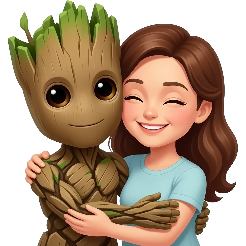 Mommy hugs Groot emoji