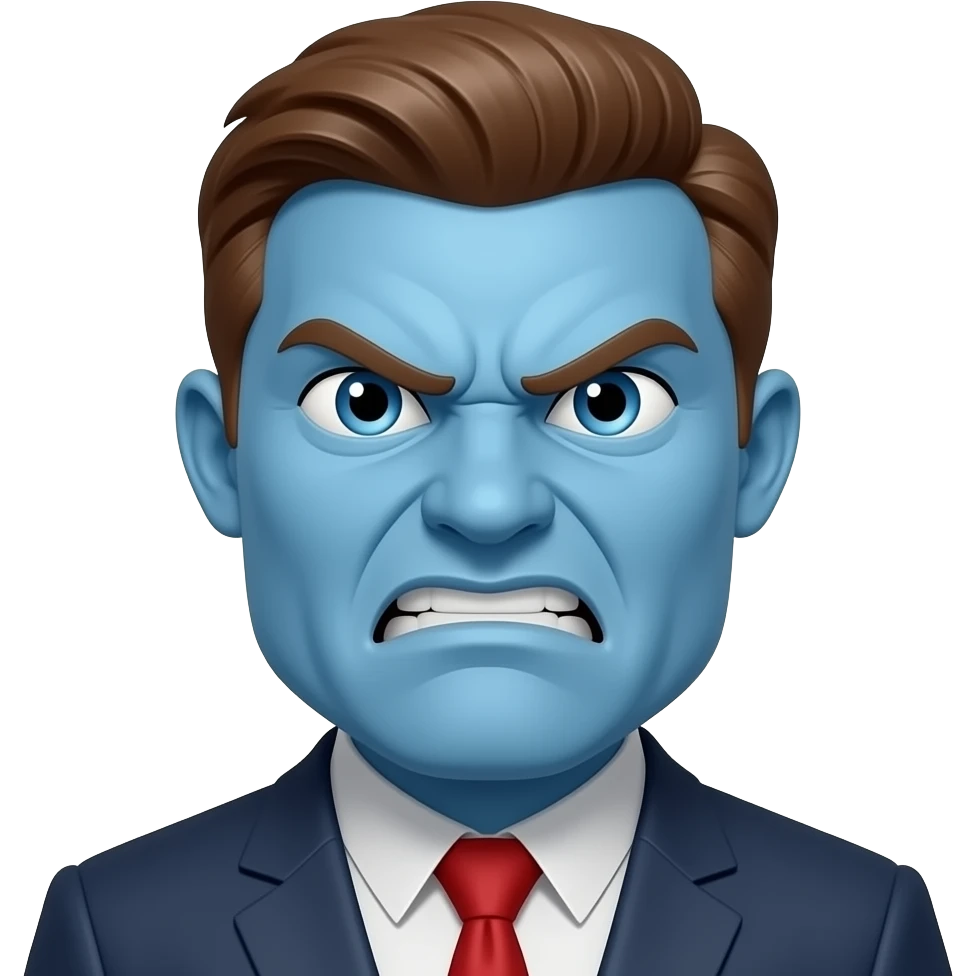 Soo angry his face is blue and red and his head is 5.3x bigger emoji