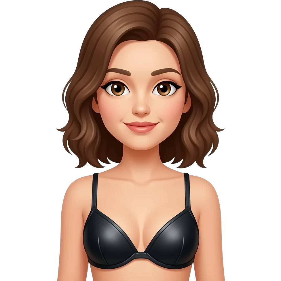 With leather bra emoji