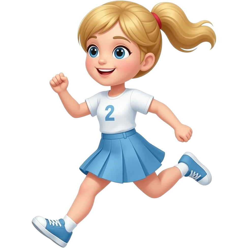 Girl blonde skipping emoji