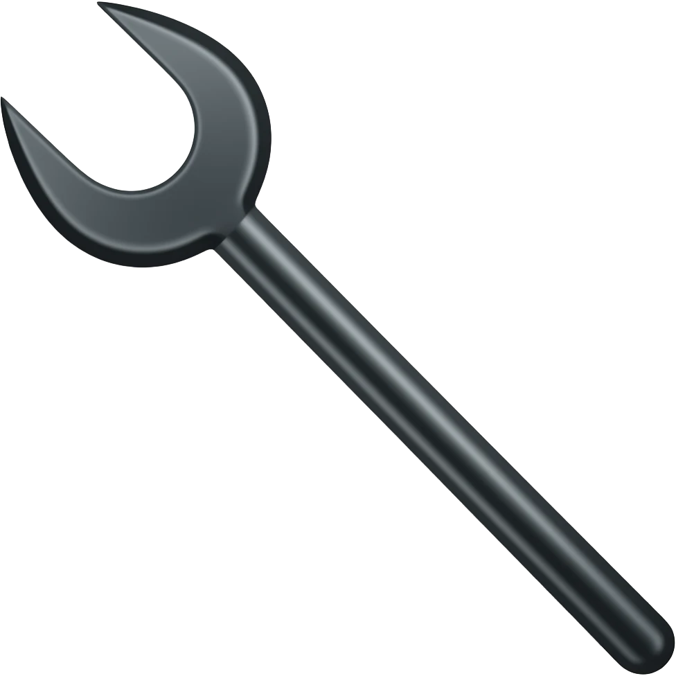 Black crowbar emoji
