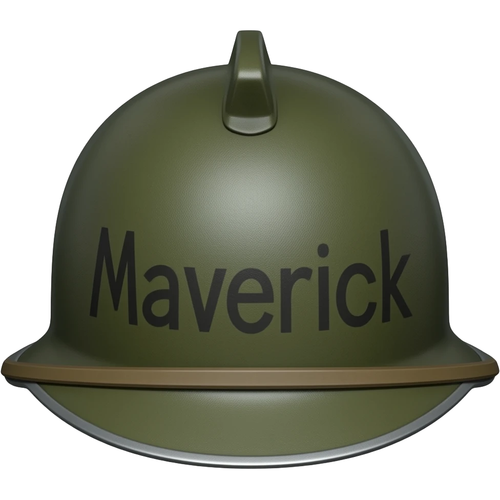Real old ww1 sf helmet with maverick written on it emoji