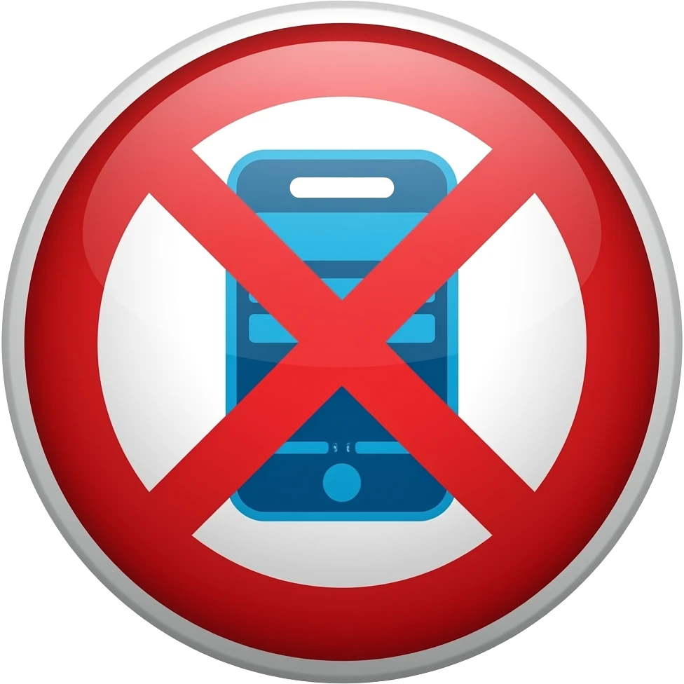 NO PHONES ALLOWED emoji