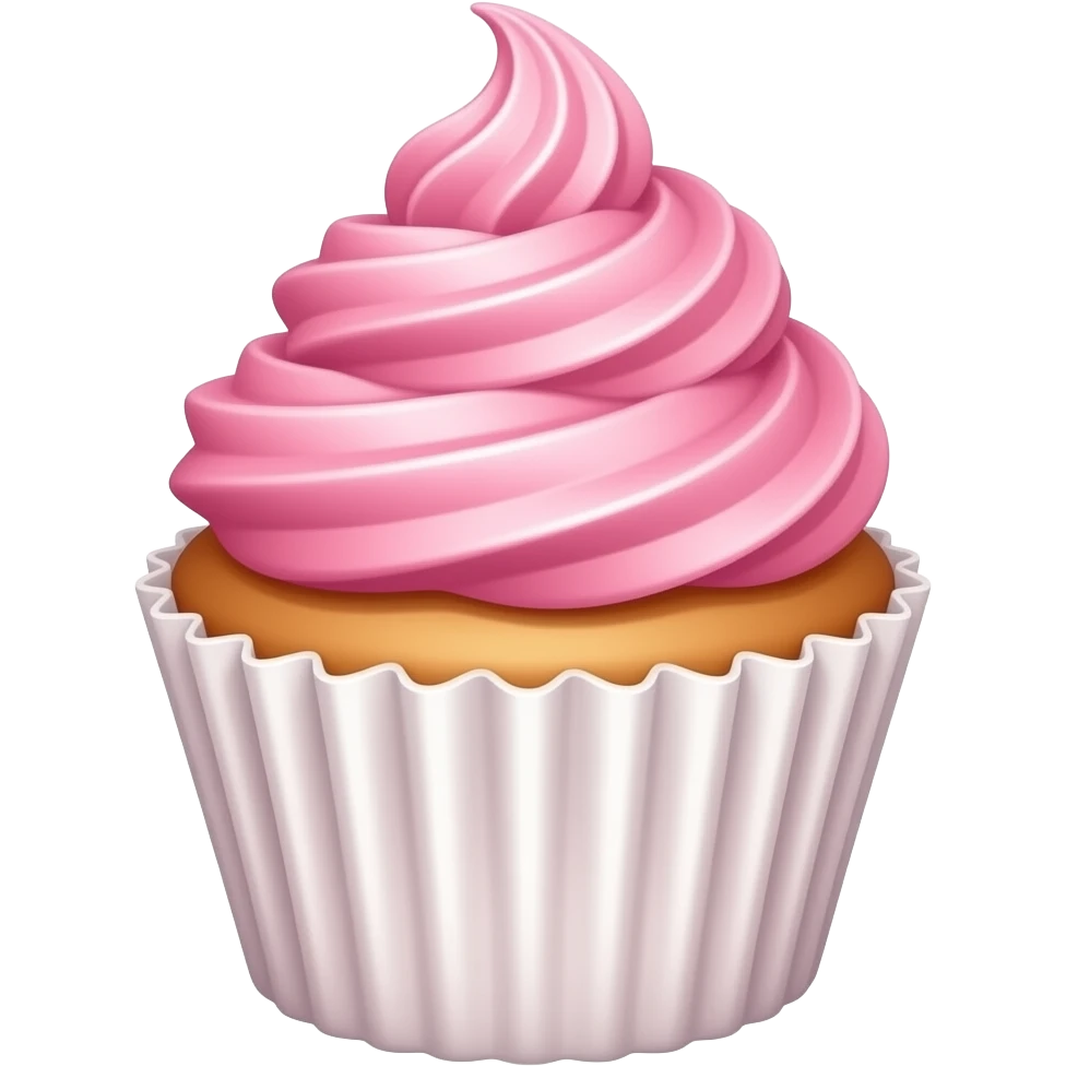 Cupcake with pink icing emoji