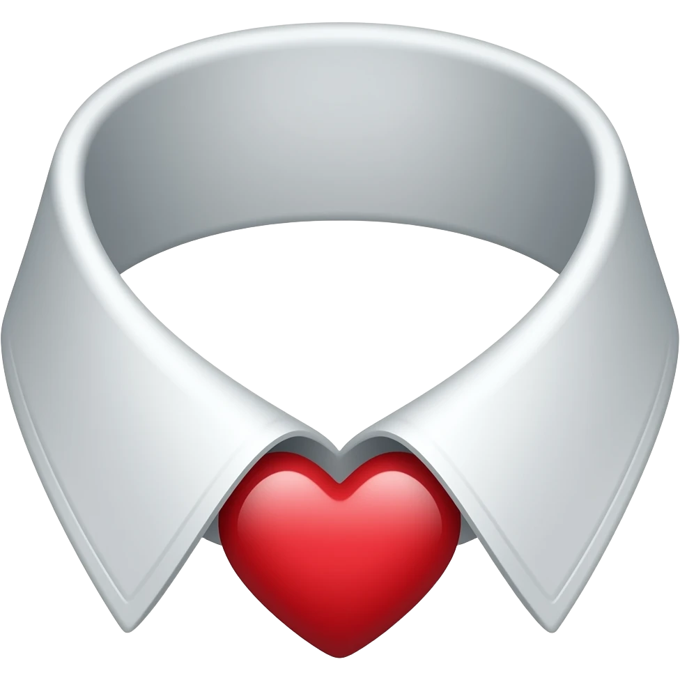 collar con un corazon emoji