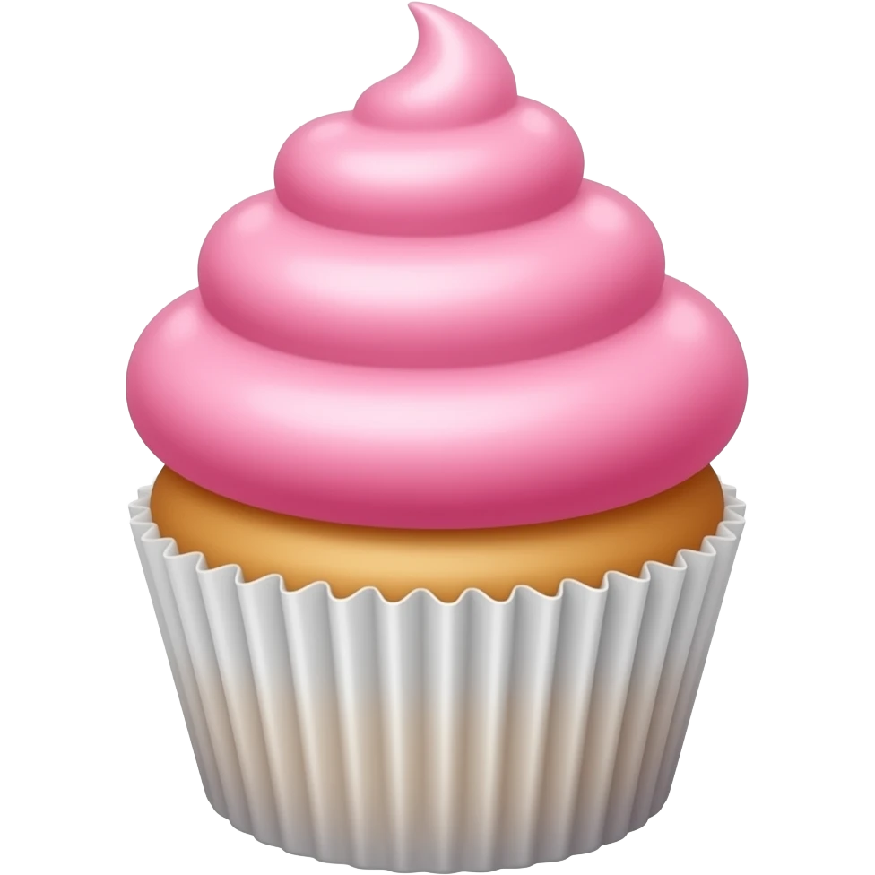 Cupcake with pink icing emoji