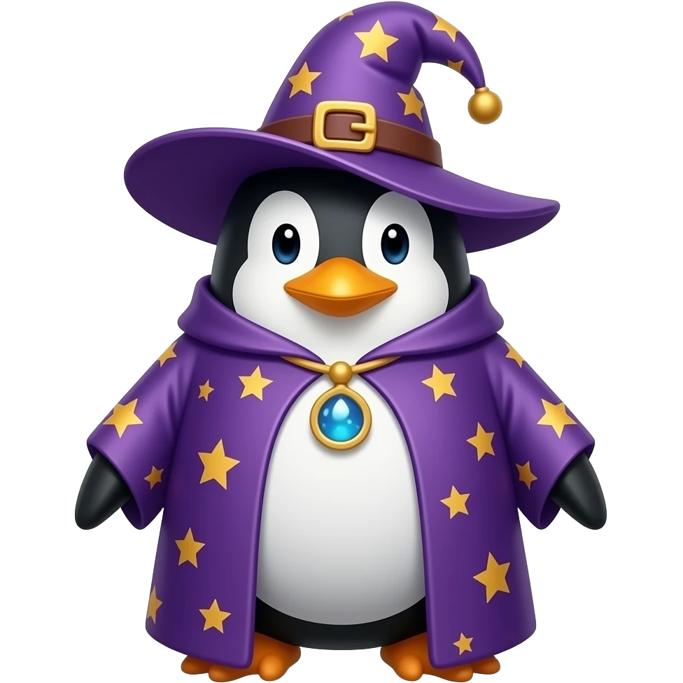 Penguin Wizard emoji