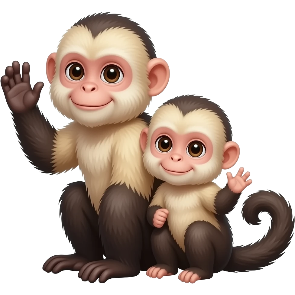 Capuchin Monkey and infant emoji