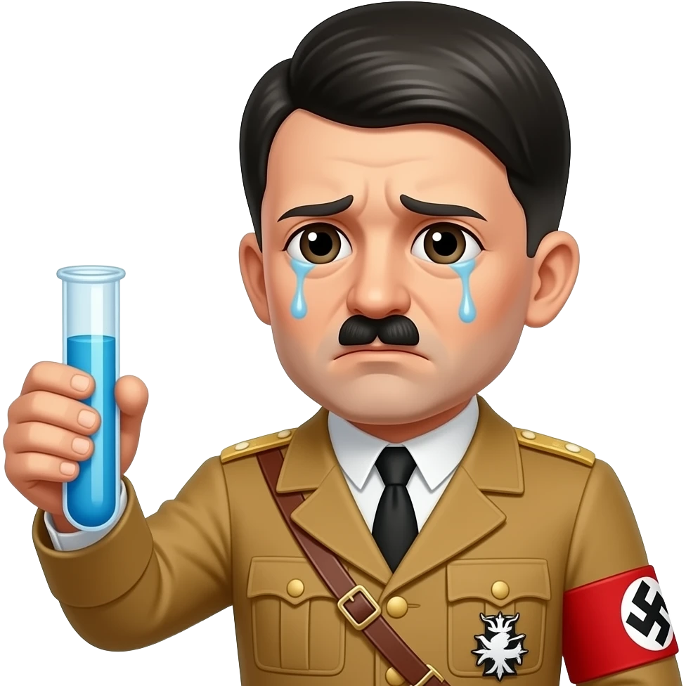 crying hitler with testing emoji