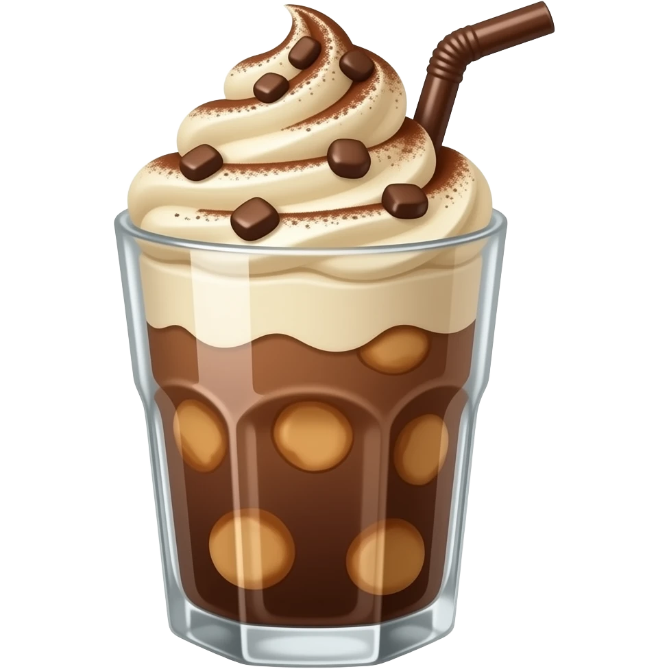 chocolate drink with tiramisu emoji