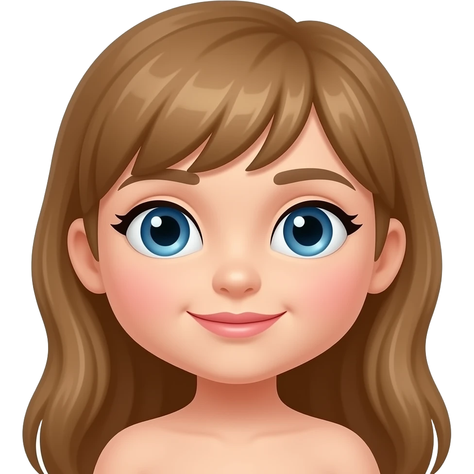 Naked girl with vagina emoji