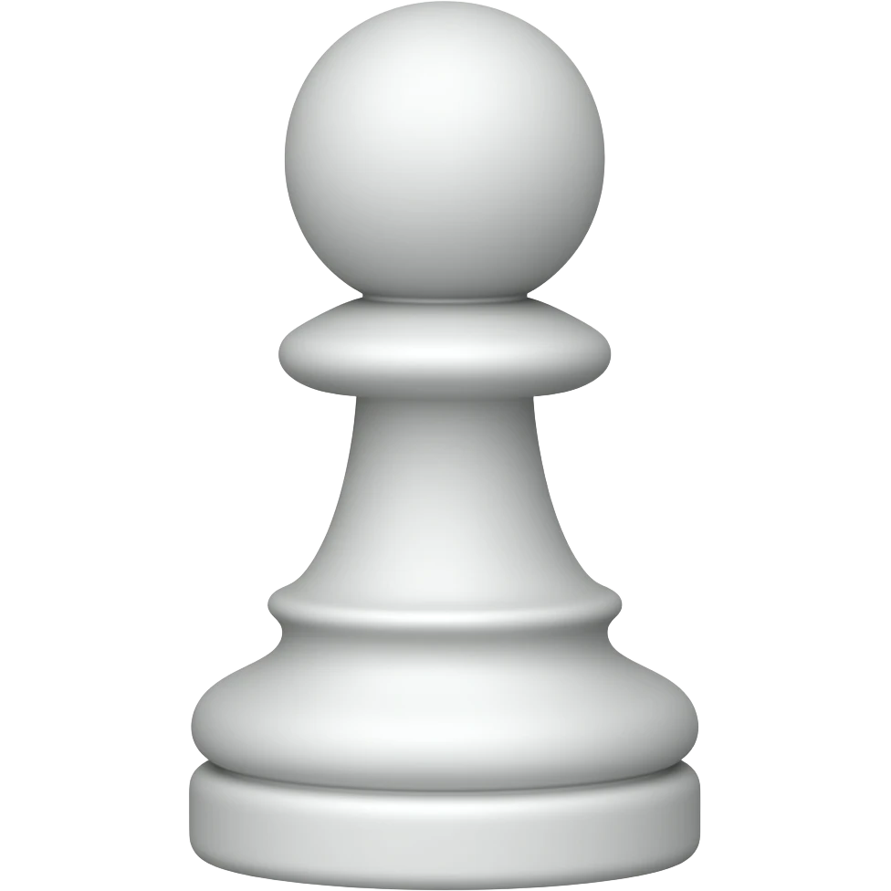 Create the chess pawn emoji  white color emoji