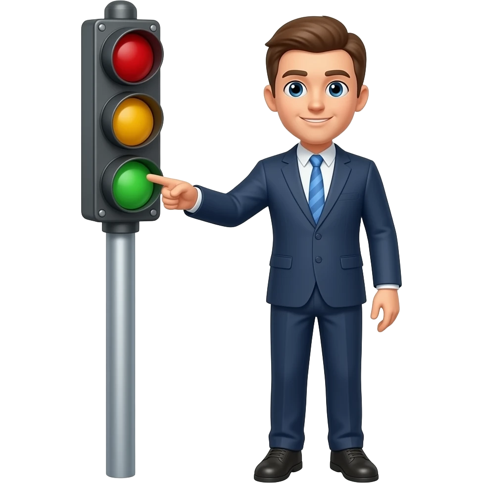 I press the traffic button emoji