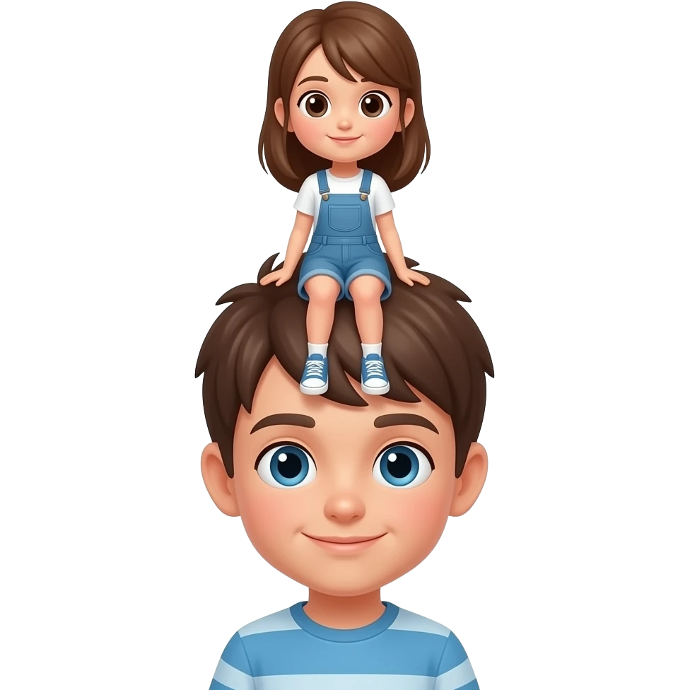 girl sit on boy face emoji