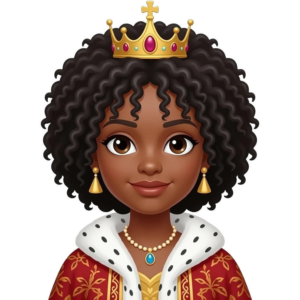 black girl queen (chess) emoji