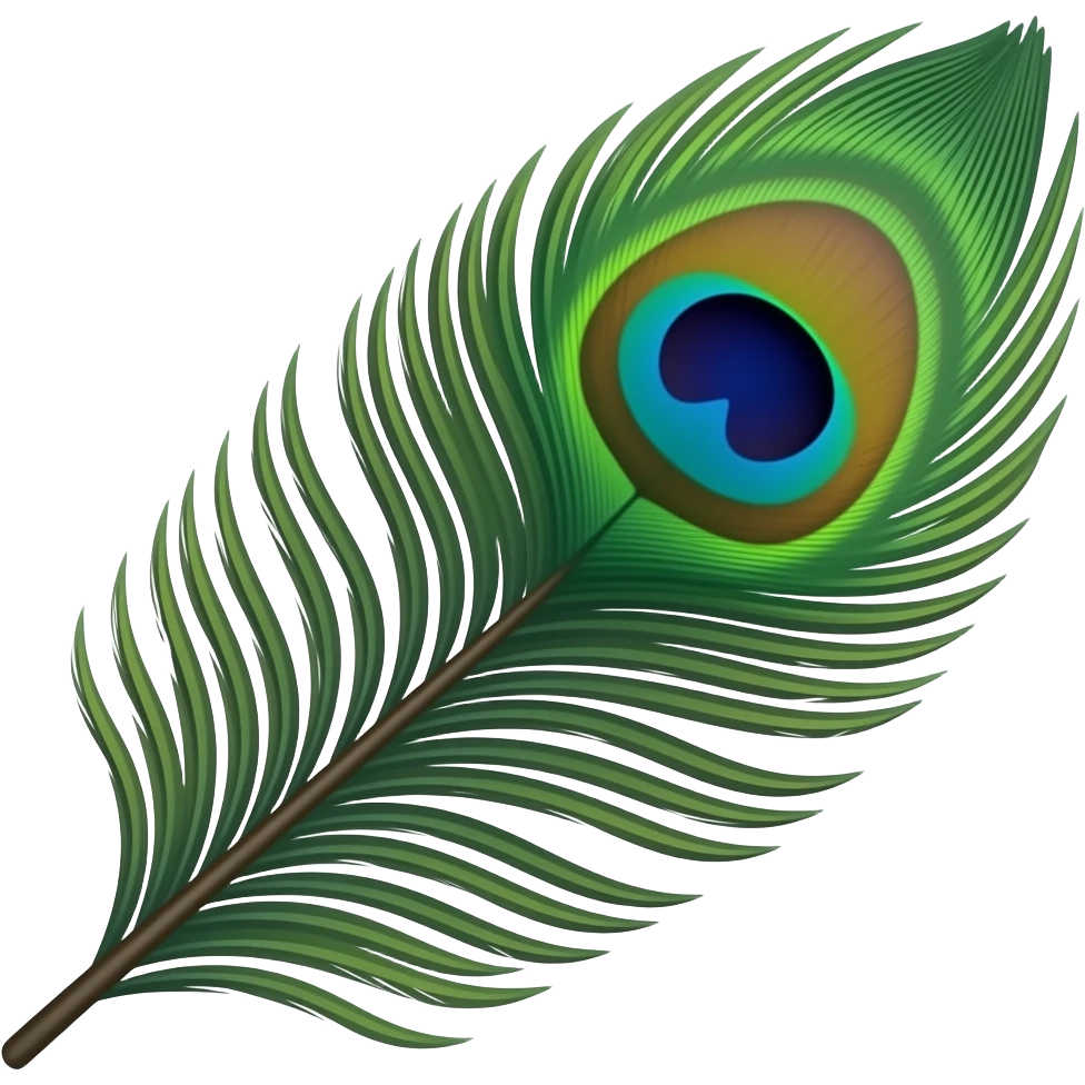 Peafowl feathers emoji emoji