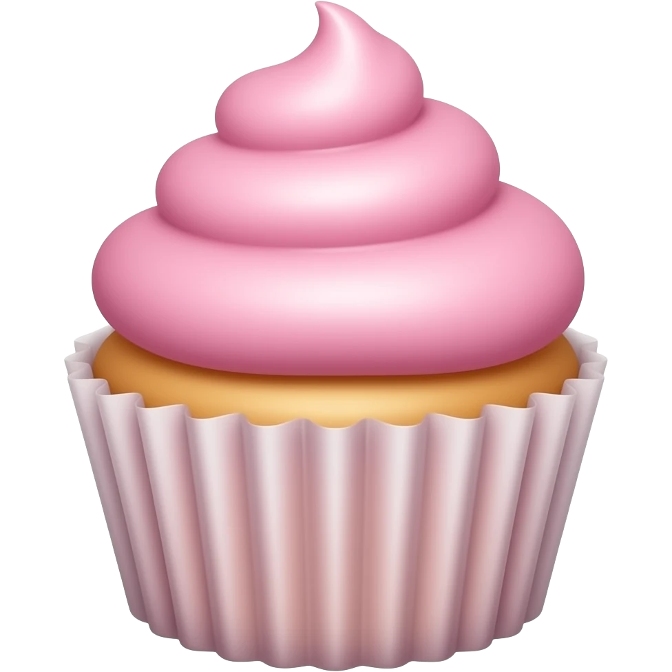 Cupcake with pink icing emoji