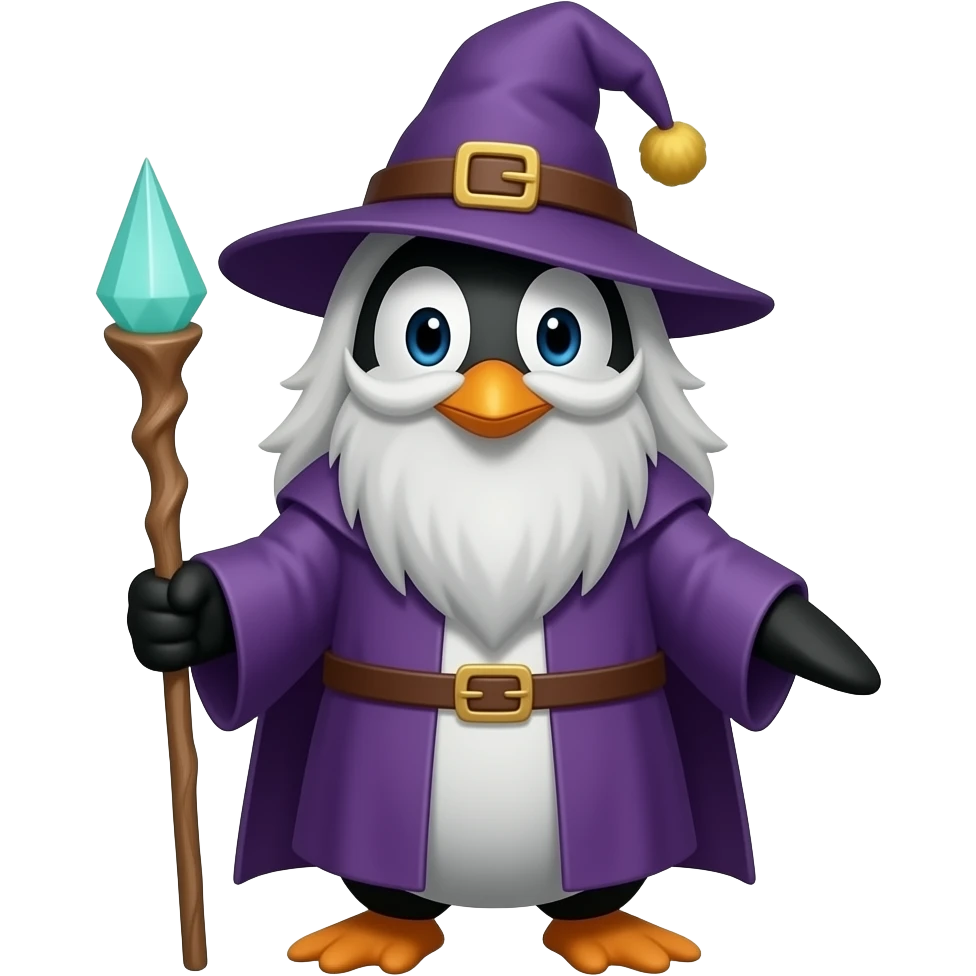 Penguin Wizard emoji