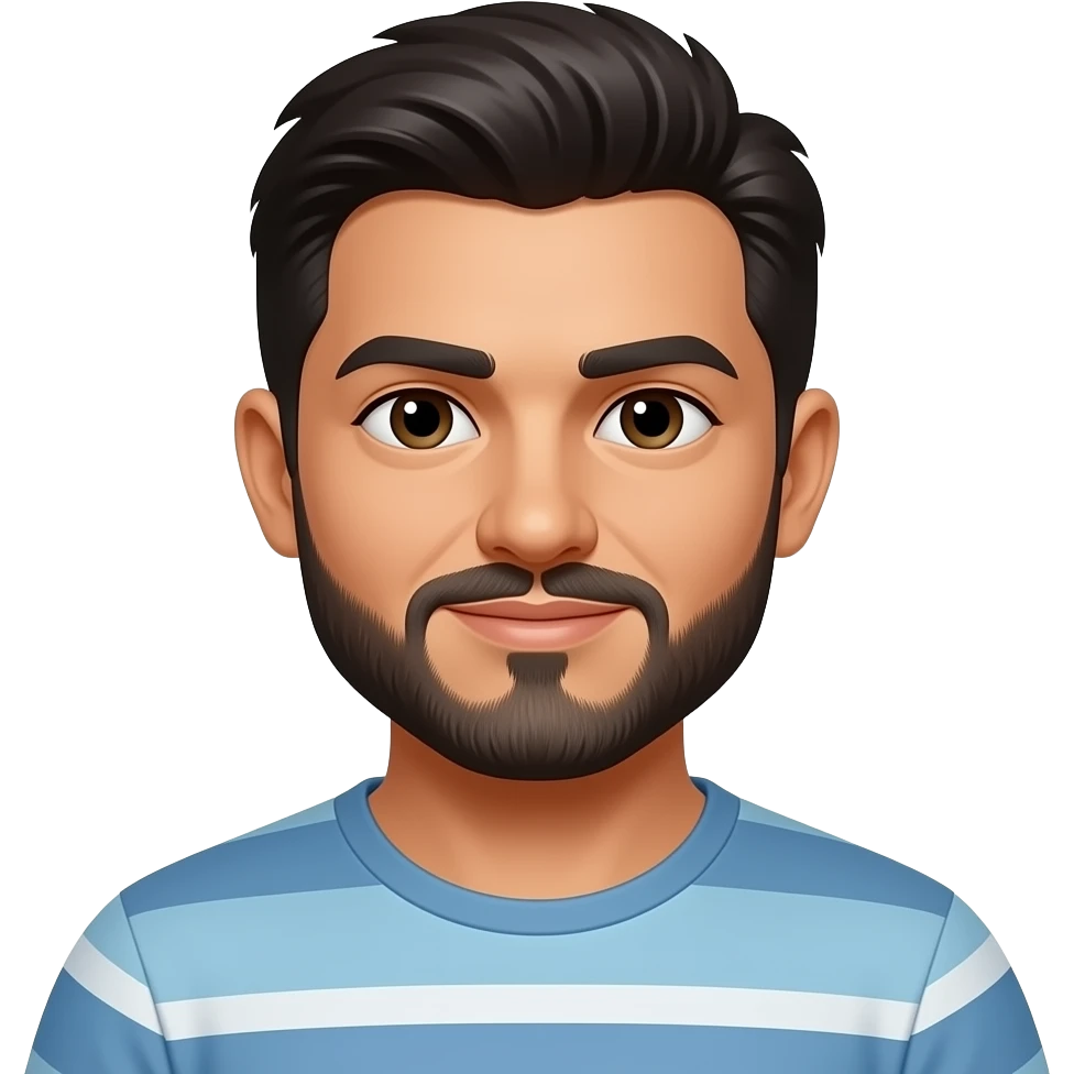 Stocky Hispanic male with goatee emoji