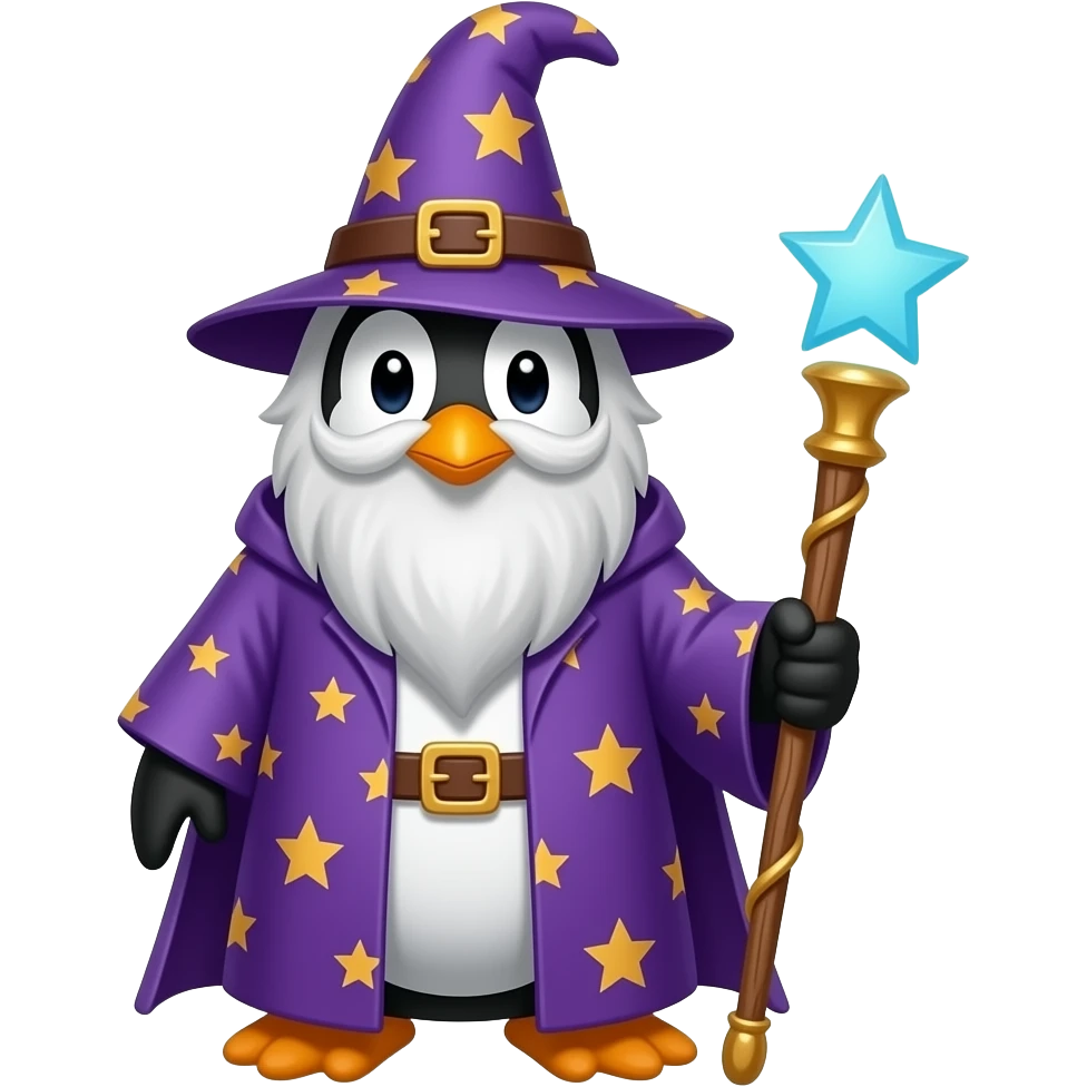 Penguin Wizard emoji