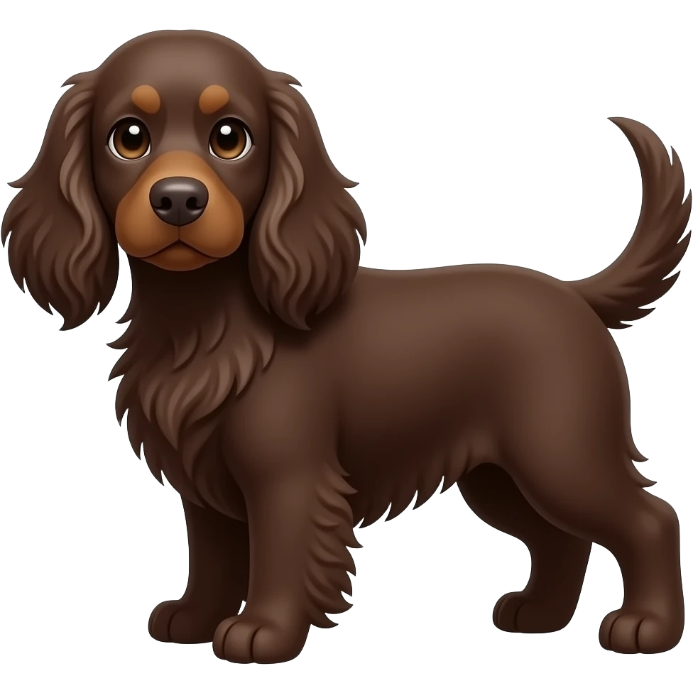 dark brown american cocker spaniel emoji