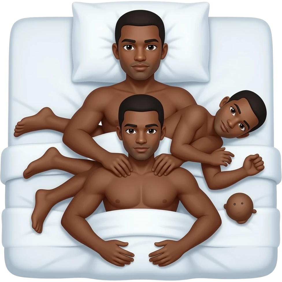 2  Black mans naked making sex into the bed full body Lying one on top, one underneath I felt pain. . emoji